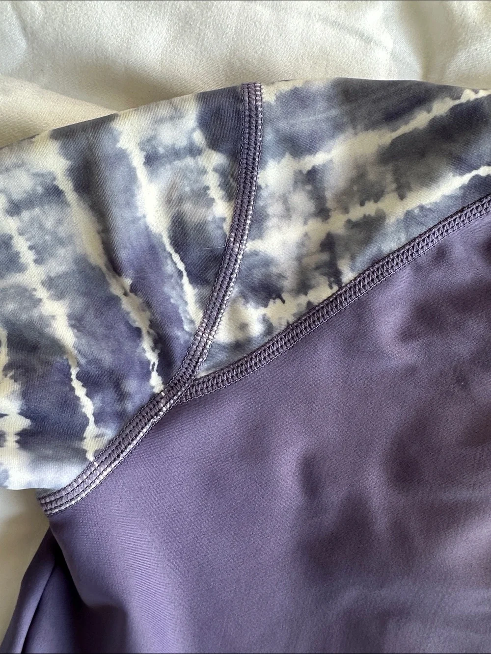 Athleta Purple Tie-Dye Sleeve Rashguard